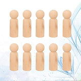 Healifty 10pcs Wood Puppets Dolls Blank Wooden Unfinished Dolls Woodsy Decor Wooden Dolls Decoration for Home Toys Dolls Wood Decor Unfinished DIY Healifty