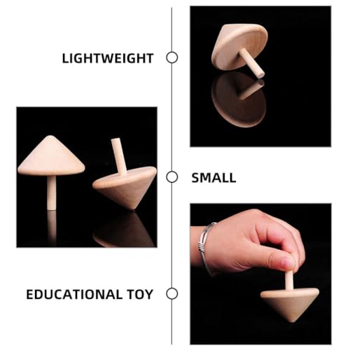 Tofficu 10pcs Wood Spinners Toys Unfinished Wood Tops DIY Wooden Tops Craft Gyroscopes for Kids Party Favors Painting Toys Art Craft Supplies Tofficu