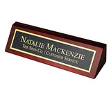 Personalized Office Name Plate for Desk - Engraved Business Desk Name Plate in Rosewood - Includes Engraving THE SIGN CO.