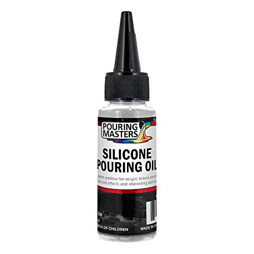 U.S. Art Supply Silicone Pouring Oil - 2-Ounce - 100% Silicone for Dramatic Cell Creation in Acrylic Paint U.S. Art Supply