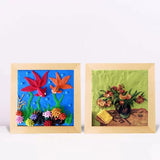 9 Pack Wood Canvas Boards Wood Panel Boards Unfinished Wood Canvas Panels Square Wood Panels Wooden Panels, Blank Wooden Canvas for Painting, Voittozege