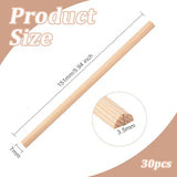 OLYCRAFT 30Pcs 5.9 Inch Wooden Dowel Rods 7x3.5mm Half Round Dowel Rods Unfinished Wood Craft Sticks Arch Wood Dowel Rods Half Round Craft Sticks for OLYCRAFT
