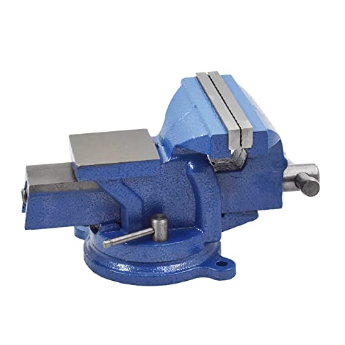 kimllier 5 Inch Heavy Duty Bench Vise with Anvil 360 Degree Swivel Locking Base Bench Clamp, Fit for Clamping Fixing Equipment Home or Industrial - WoodArtSupply