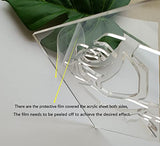 Rose Router Template,Clear Acrylic Router Inlay Template,Router Jig Template for Woodworking&Craft (7.5''x7.5'') Yuxuanish