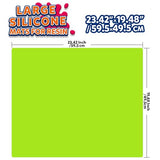 LEOBRO Silicone Mat for Resin Molds, 2 Pack 59.5 x 49.5 cm Large Silicone Mats for Crafts, Thick Nonstick Silicone Craft Mats for Resin Molds, LEOBRO