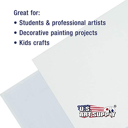 U.S. Art Supply Multi-Pack 6-Ea of 3x5, 4x6, 5x7 & 8x10 inch Professional Quality Small Artist Canvas Panel Board Assortment Pack (24 Total Panel - WoodArtSupply