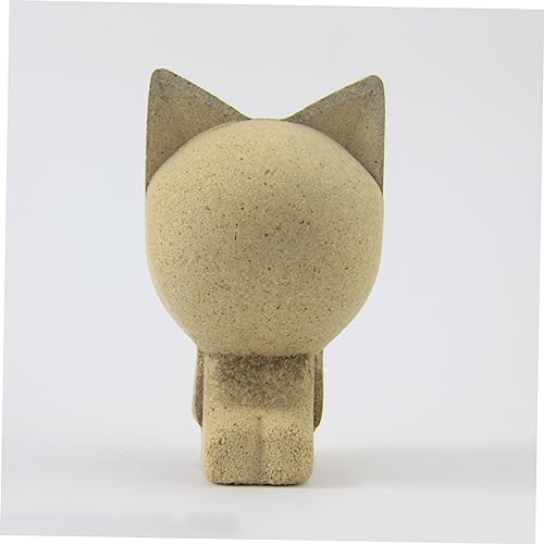 EXCEART 2pcs Blank Wood 3D Cat Crafts Wood Cat Centerpiece Blank Wood Figures Wood Peg Doll People Easter Craft Supplies Toys for Kids Wood Toys