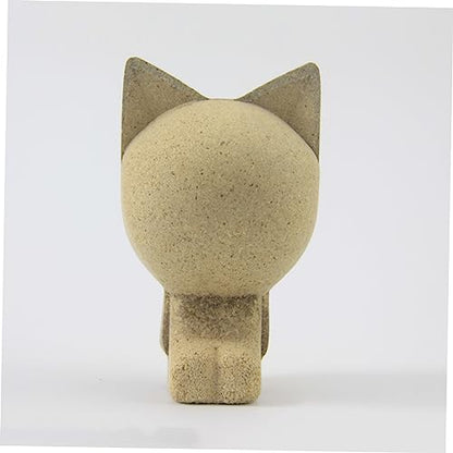 EXCEART 2pcs Blank Wood 3D Cat Crafts Wood Cat Centerpiece Blank Wood Figures Wood Peg Doll People Easter Craft Supplies Toys for Kids Wood Toys