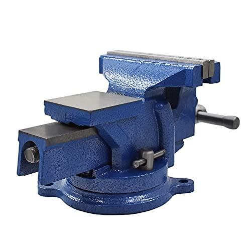 findmall Heavy Duty Bench Vise 360 Swivel Base Bench Vise Table Top Clamp with Lock, Big Size Anvil Top (6'') - WoodArtSupply