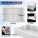 Large Rectangular Resin Silicone Mold,Bookends Resin Molds, Crystal Epoxy Casting Resin Molds for Flowers Preservation,Office Home Decoration, Sakolla