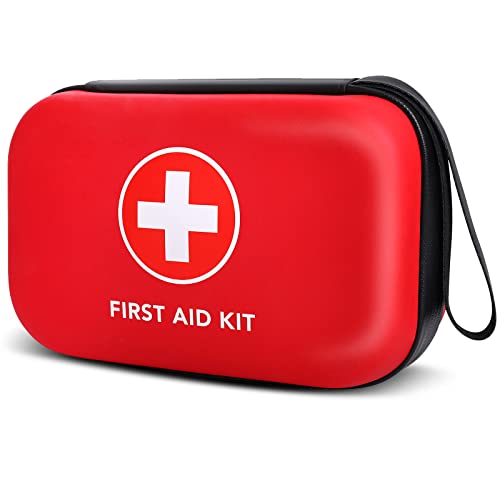 Home-Car-First-Aid-Kit-Camping-Essentials - 263pcs Waterproof Zippers is Ideal for Travel, Office, Boat, Sports, Businesses, Hiking, Emergency Pumier