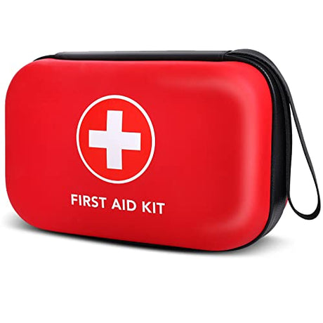 Home-Car-First-Aid-Kit-Camping-Essentials - 263pcs Waterproof Zippers is Ideal for Travel, Office, Boat, Sports, Businesses, Hiking, Emergency Pumier