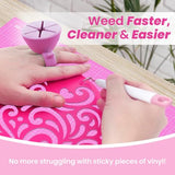 tweexy Craft Vinyl Weeding Scrap Collector Ring | Weeding Tools for Vinyl Heat Transfer, HTV Crafting & Adhesive Paper Sheets Holder | Portable Heat tweexy