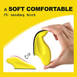 POLIWELL Micro Sander Kit 3.5” x 1” Mini Sander for Small Projects, Detail Handle Sanding Tools + Sandpaper 80 120 180 240 400 Grit for DIY Crafts POLIWELL