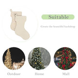 FOMIYES 50pcs Stockings Wooden Chips, Unfinished Christmas Wood Hanging Ornaments, Craft Christmas Tree Stockings Hanging Pieces, Wooden Stockings FOMIYES