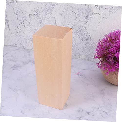 EXCEART 10 Pcs Carved Wooden Strips Wooden Whittling Kit Unfinished Wood Blocks Home Depot Unfinished Wood Blocks for Crafts Wood Squrae Sticks EXCEART