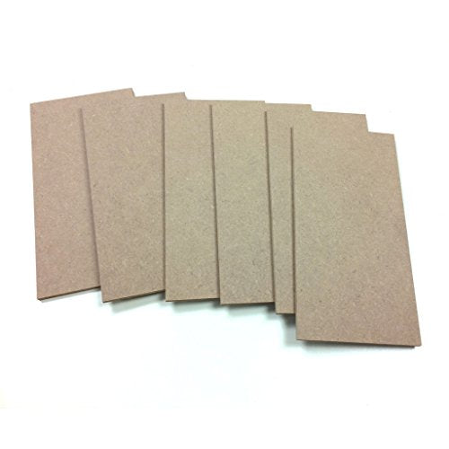 6-Pack 5 x 10 x 0.25 inch Rectangle Shape Crafting Wood - Unfinished MDF Wooden Crafting Materials DIY Project Hobbies Thin Boards (SJT00072)