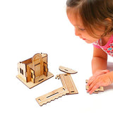 ZOSEN 3D Wooden Puzzle, Mini DIY Model House Kit Educational Toys Jigsaw Puzzles Gift for Children and Adult ZOSEN