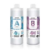 Epoxy Resin 32oz, 4 Hours Demold, 8-10 Hours Fast Curing Epoxy Resin Kit, Food Safe & Low Odor, Bubble Free, High Hardness for Casting, Coating, Art, ButiResin