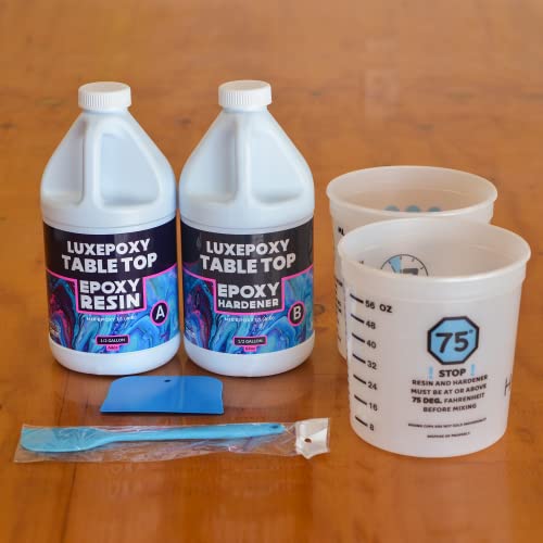 Luxepoxy Resin Kit – Premium Epoxy Countertop Kit with Epoxy Resin and Epoxy Hardener - Two Part Epoxy Resin Clear High Gloss – Easy Pouring, Craft. Fiberglass Warehouse