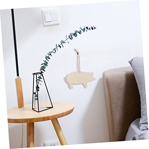 BESTOYARD 10pcs DIY Wooden Pigs Unfinished Wooden Cutouts Wood Blanks Wooden Label Tags Mini Pigs Slice Unfinished Wood Pigs Deer Out Wood Pigs BESTOYARD