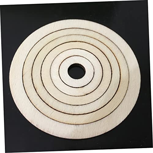 TEHAUX 100pcs Scrapbooking Embellishments Unfinished Wood Circles Wreath Frame Wood Blanks Ring Wooden Linking Rings Charms Unfinished Wood DIY Craft TEHAUX