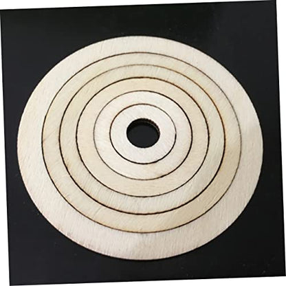 TEHAUX 100pcs Scrapbooking Embellishments Unfinished Wood Circles Wreath Frame Wood Blanks Ring Wooden Linking Rings Charms Unfinished Wood DIY Craft
