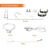 ONLYLUX 8ft LED Shop Light, 8' 100W 6000K (12 Pack), 8 Foot led Shop Lights Fixture for Garage Workshop, T8 LED Tube Lights, High Output, Linkable ONLYLUX