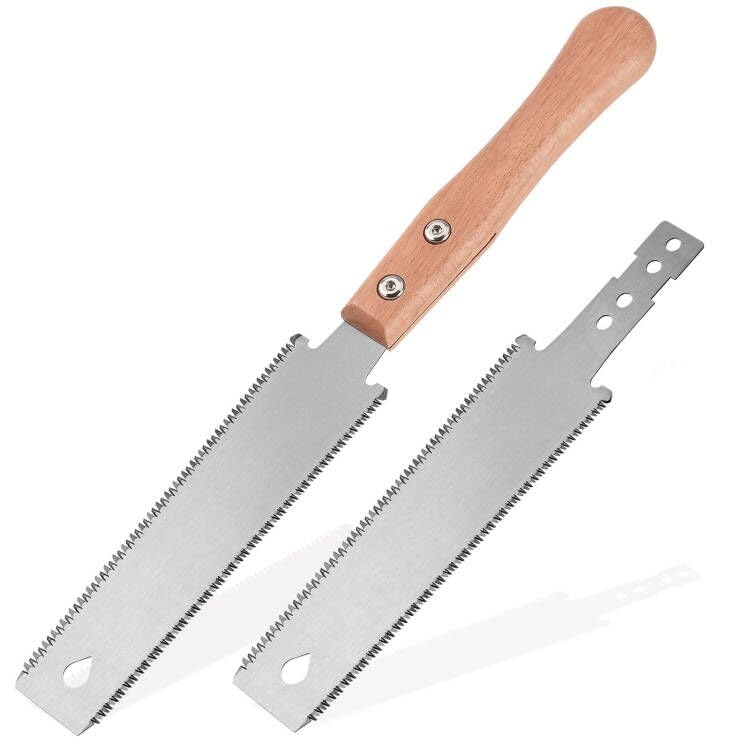 WEIMELTOY Hand Saw, 6 inch Small Woodworking Pull Saw with Flexible Exchangeble SK5 Blade Japanese Saw for Craft, Hobby, DIY, Non Slip Wood Handle WEIMELTOY