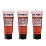 KINGART 500-136 PRO Artist Quality Burnt Sienna Acrylic Paint, 22ml (0.74oz) Tubes, 3 Pack - Set (66ml Total), Burnt Sienna KINGART