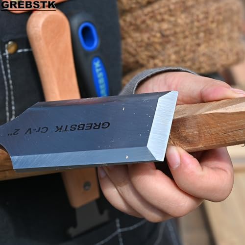 GREBSTK 2 inch Professional Wood Chisel for Woodworking, CR-V Steel Chisel, Woodworking Chisel GREBSTK