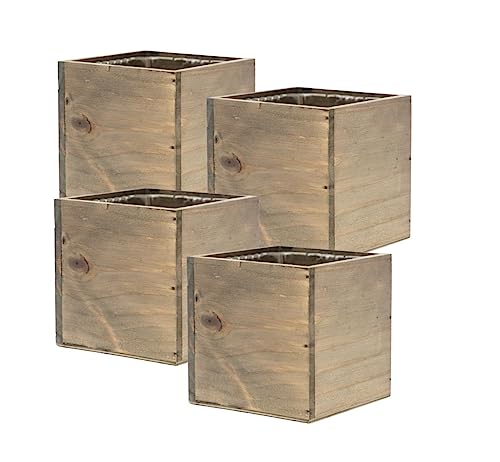 Wooden Planter Box, Rustic Barn Wood with Plastic Liner l Garden Decor l Restaurant and Wedding Decorations l Wedding Bouquets, Table Centerpiece Collection by Tiffany