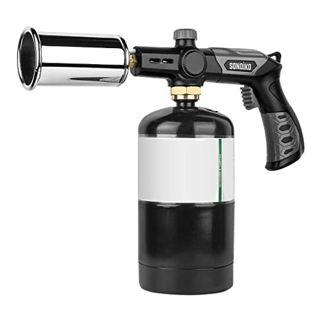 Sondiko Powerful Grill & Cooking Propane Torch L8010, Sous Vide, Campfire Starter, Adjustable Wood Torch Burner for Searing Steak, BBQ, Sondiko