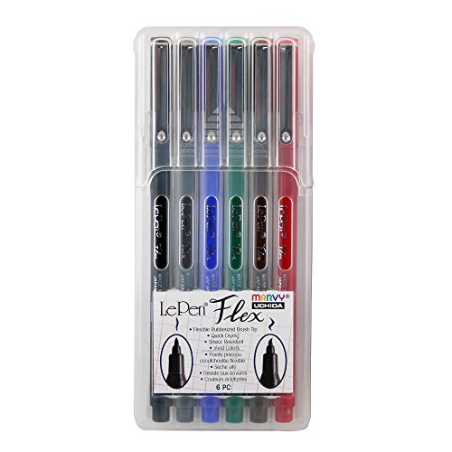 Uchida LePen Flex Set 6/Pkg-Primary Colors, Multi UCHIDA