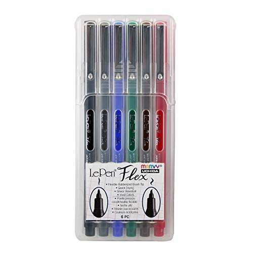 Uchida LePen Flex Set 6/Pkg-Primary Colors, Multi - WoodArtSupply