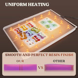 LET'S RESIN Upgrade Resin Heating Mat, Faster Curing Auto-Off Lightweight Heating Mat with Timer & Elastic Silicone Mat, Undeformed Quick Resin Dryer LET'S RESIN