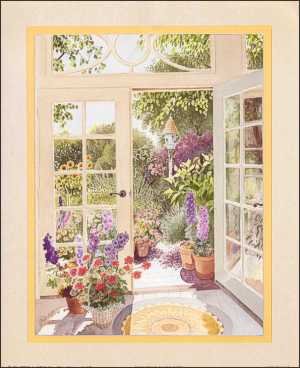 Garden Entrance Paper Tole 3D Decoupage Craft Kit size 8x10 inches DSC