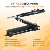 Saker Multi-function Scribing Tool- Construction Pencil- Aluminum Alloy Scribe Tool with Deep Hole Pencil,DIY Woodworking Scribe Gauge Scriber Line Saker