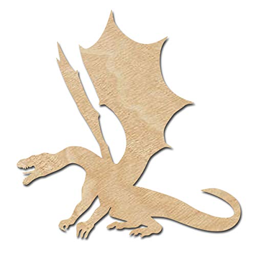Dragon Wooden Cutouts for crafts, Laser Cut Wood Shapes 5mm thick Baltic Birch Wood, Multiple Sizes Available Elliefont Styles