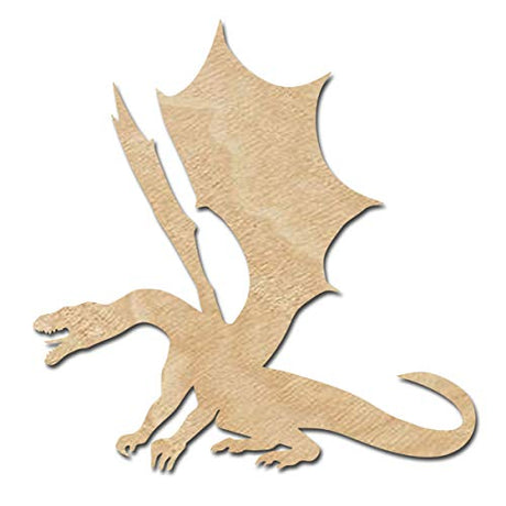 Dragon Wooden Cutouts for crafts, Laser Cut Wood Shapes 5mm thick Baltic Birch Wood, Multiple Sizes Available Elliefont Styles