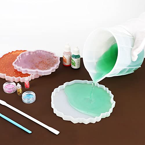 700ml Extra Large Silicone Mixing Cups for Epoxy Resin, Gartful 23 oz Measuring Cups, Casting Making Crafts, Acrylic Paint Pouring, Butter,Chocolate, - WoodArtSupply