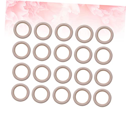 VOSAREA 20 Pcs Unfinished Wooden Rings Wood Craft Pendant Ring Unfinished Smooth Wooden Ring Wooden Rings for Macrame Wooden Circle Crib Toys Curtain VOSAREA