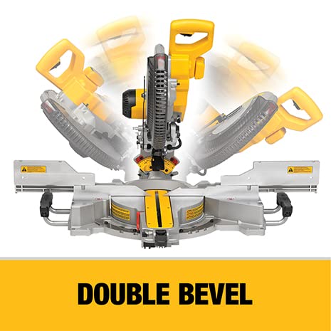 DEWALT Miter Saw, 12 Inch, 15 Amp, 3,800 RPM, Double Bevel Capacity, With Sliding Compound, Corded (DWS780) - WoodArtSupply