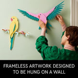 LEGO Art The Fauna Collection – Macaw Parrots, Nature Wall Artwork for Living Room Decor, Home Office Decor Idea, Build and Display Creative Activity LEGO