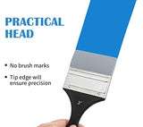 Falling in Art Silicone Paint Brush Set, Lined Edged Flexible Color Shapers, Flat Shaped Painting Tool for Water Based Acrylic Paints, Gouache, Oil, Falling in Art