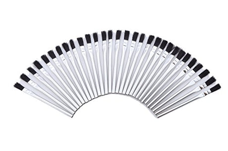 Acid/Flux Brush, Tin Ferrule, Soft Plastic Hair, 4.5 Inch Length, 5/16 Inch Width （Pack of 30 Pieces) BHD