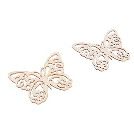 20pcs Country Style Butterfly Shape Wooden Gift Tags Hanging Embellishments Ornaments DIY Craft Favor Labels KODORIA