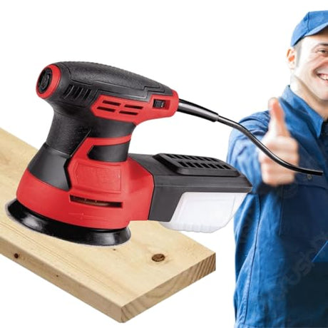 2.8 Amp, 5 in. Corded Random Orbital Palm Sander Compatible with Bauer - Random orbital action with 3/32 in. orbit for super smooth swirl-free finish WoodArtSupply