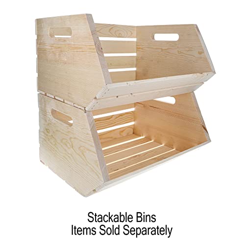 Make Market 18”; Stackable Wood Bin Make Market