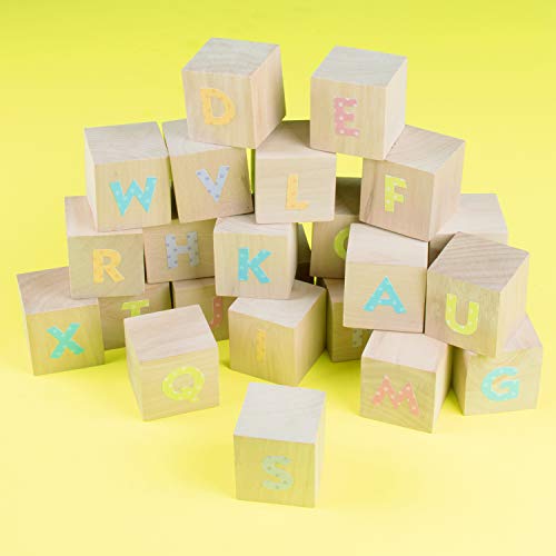 Unfinished Wood Blocks Cubes for Arts & Crafts DIY Projects (24 Pieces) - WoodArtSupply